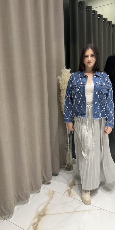 Τζιν jacket με στρας